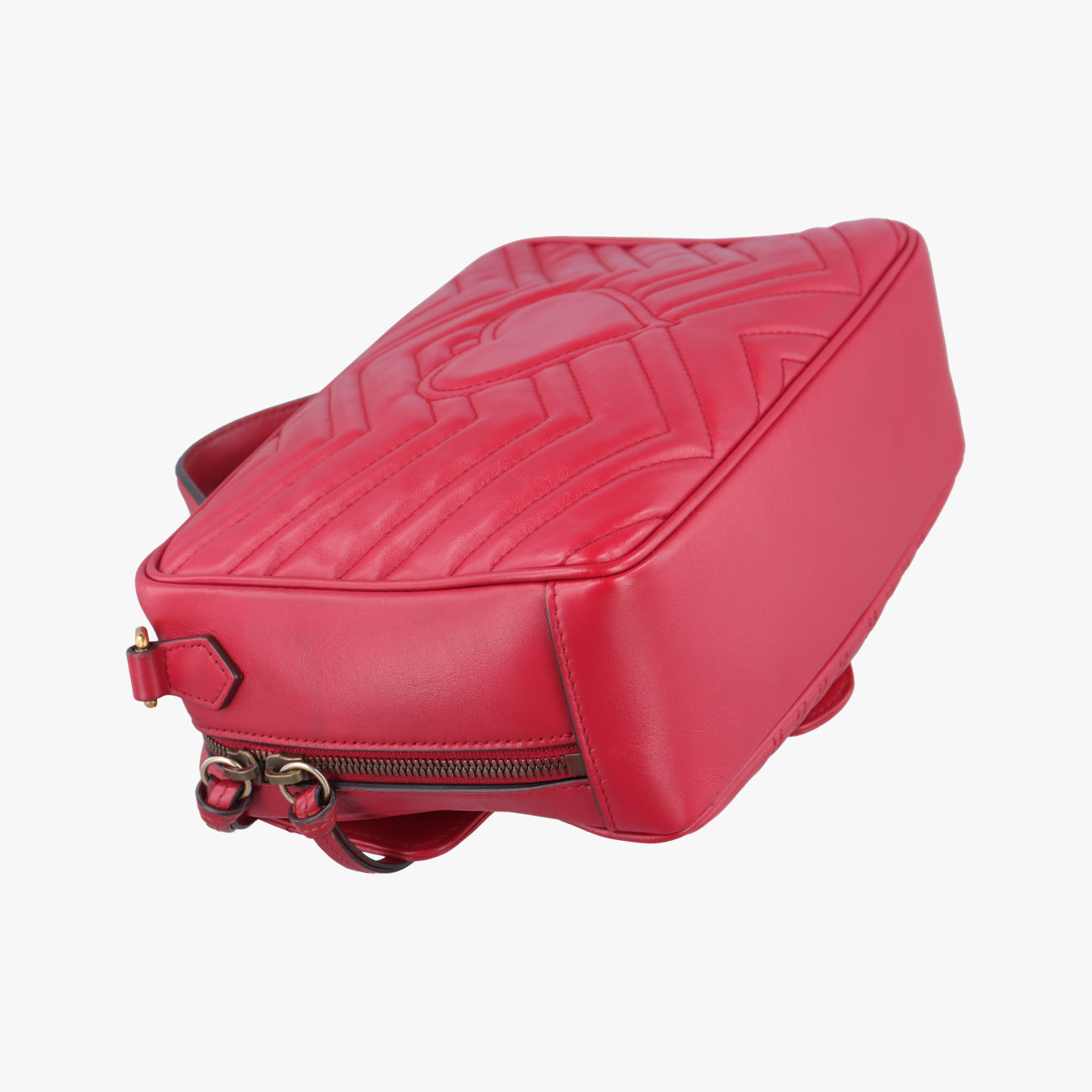 Pre-owned Gucci GG Marmont Red Leather 498100 shoulderbag | stylenewstar