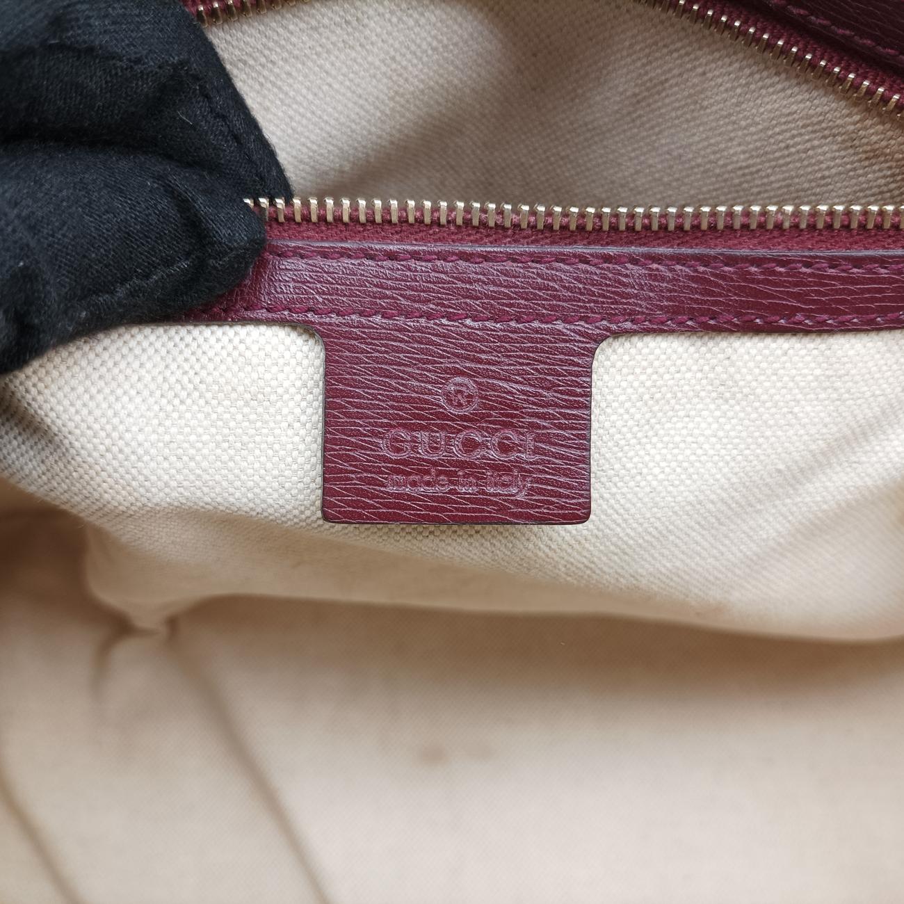 Vintage Gucci Heartbeat nice dome Burgundy×Multicolour Leather 309617 shoulderbag | stylenewstar