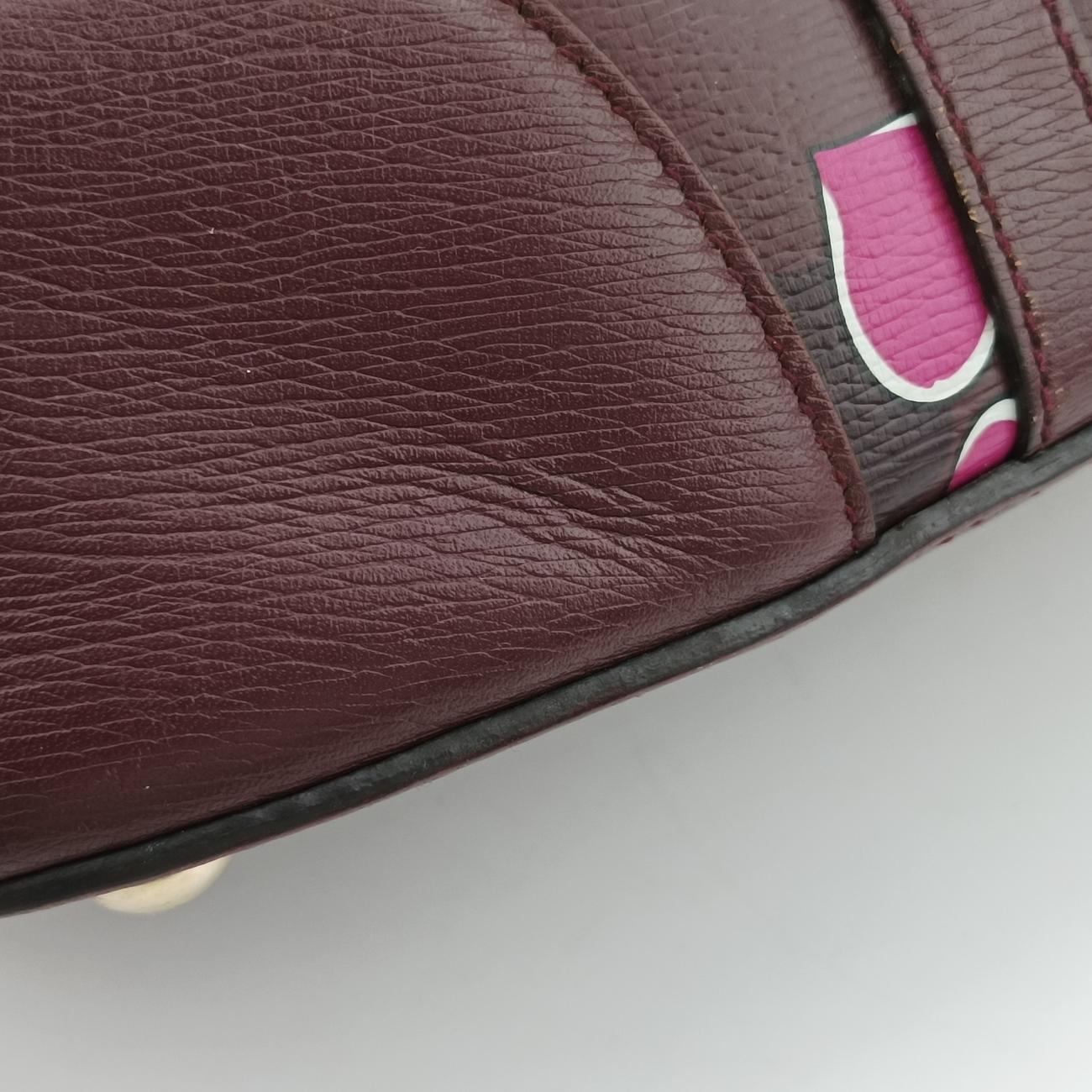 Vintage Gucci Heartbeat nice dome Burgundy×Multicolour Leather 309617 shoulderbag | stylenewstar