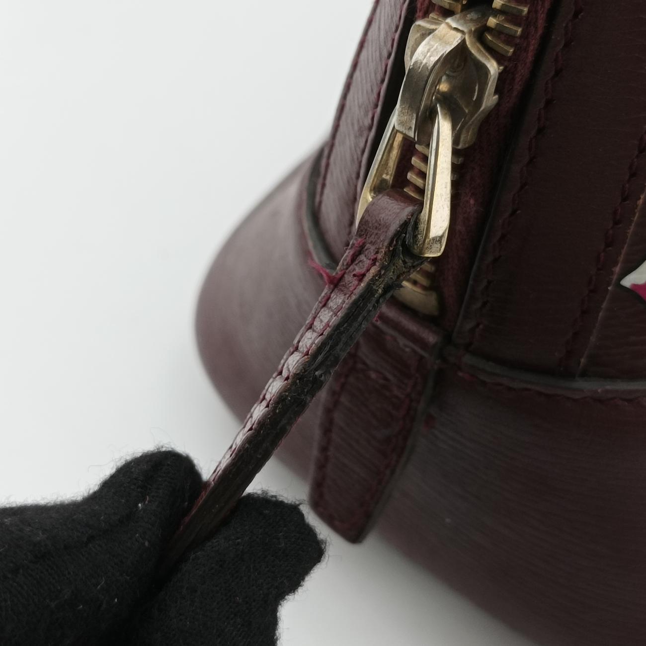 Vintage Gucci Heartbeat nice dome Burgundy×Multicolour Leather 309617 shoulderbag | stylenewstar