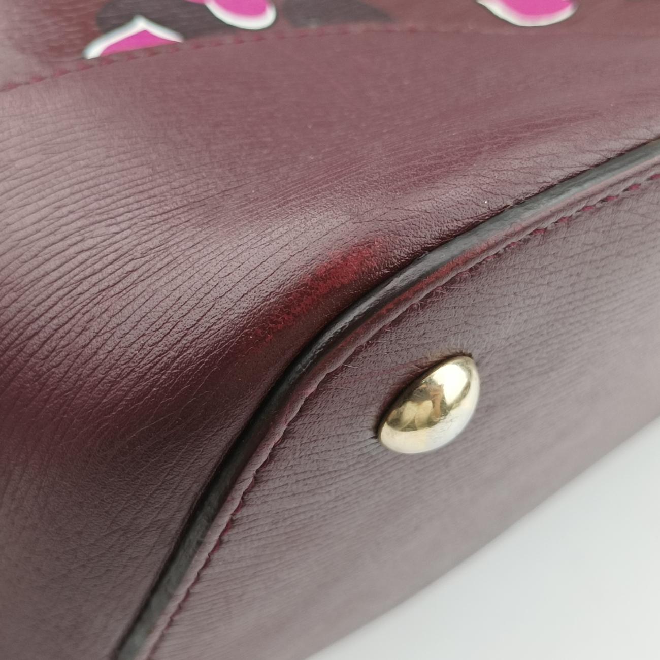 Vintage Gucci Heartbeat nice dome Burgundy×Multicolour Leather 309617 shoulderbag | stylenewstar