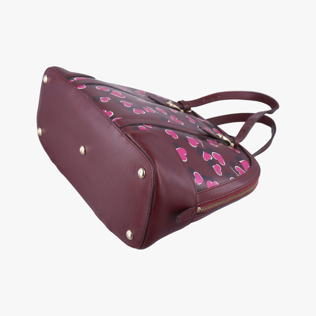 Vintage Gucci Heartbeat nice dome Burgundy×Multicolour Leather 309617 shoulderbag | stylenewstar