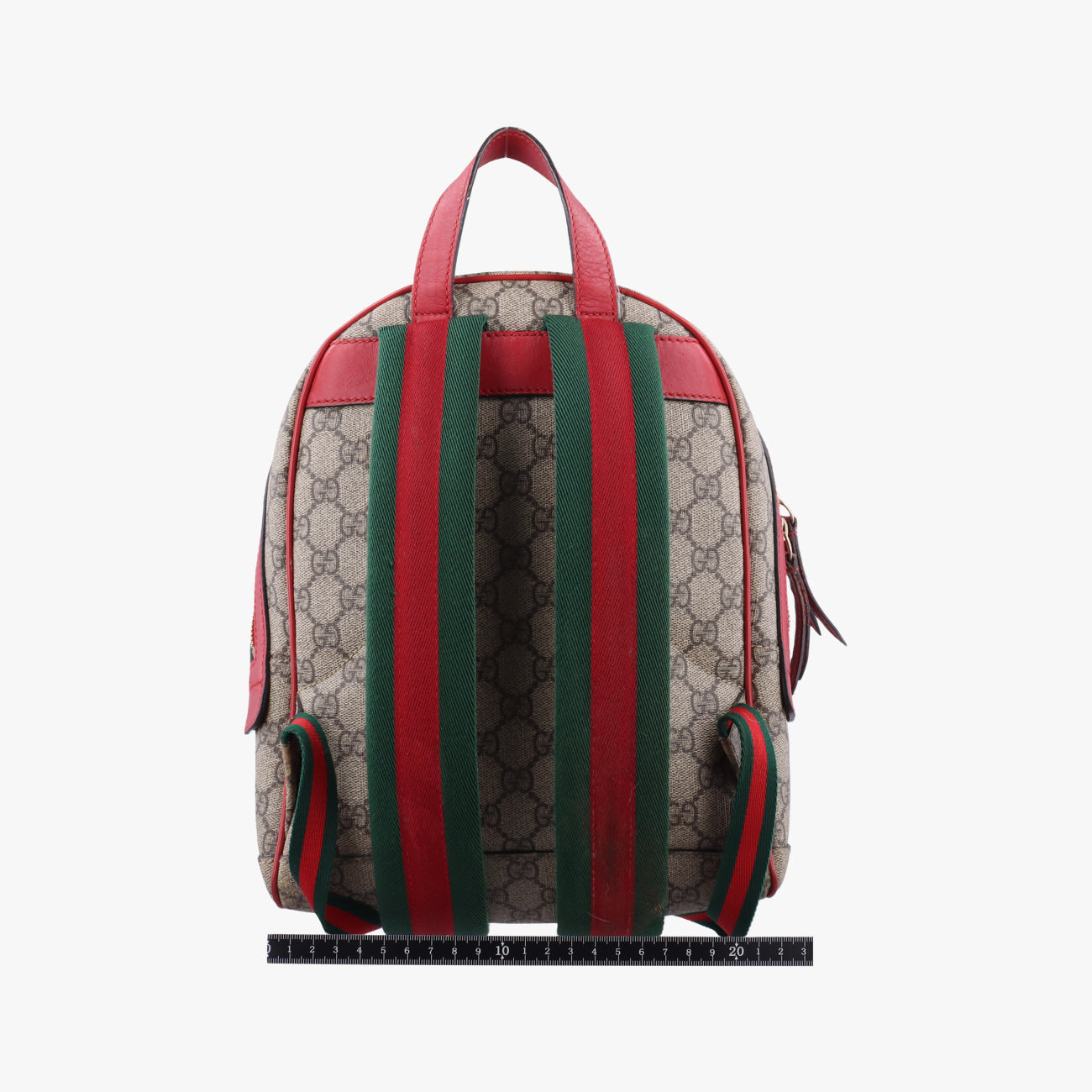 Pre-owned Gucci GG Supreme Tian Beige×Red×Multicolour PVC coated canvas 427042 backpack/rucksack | stylenewstar