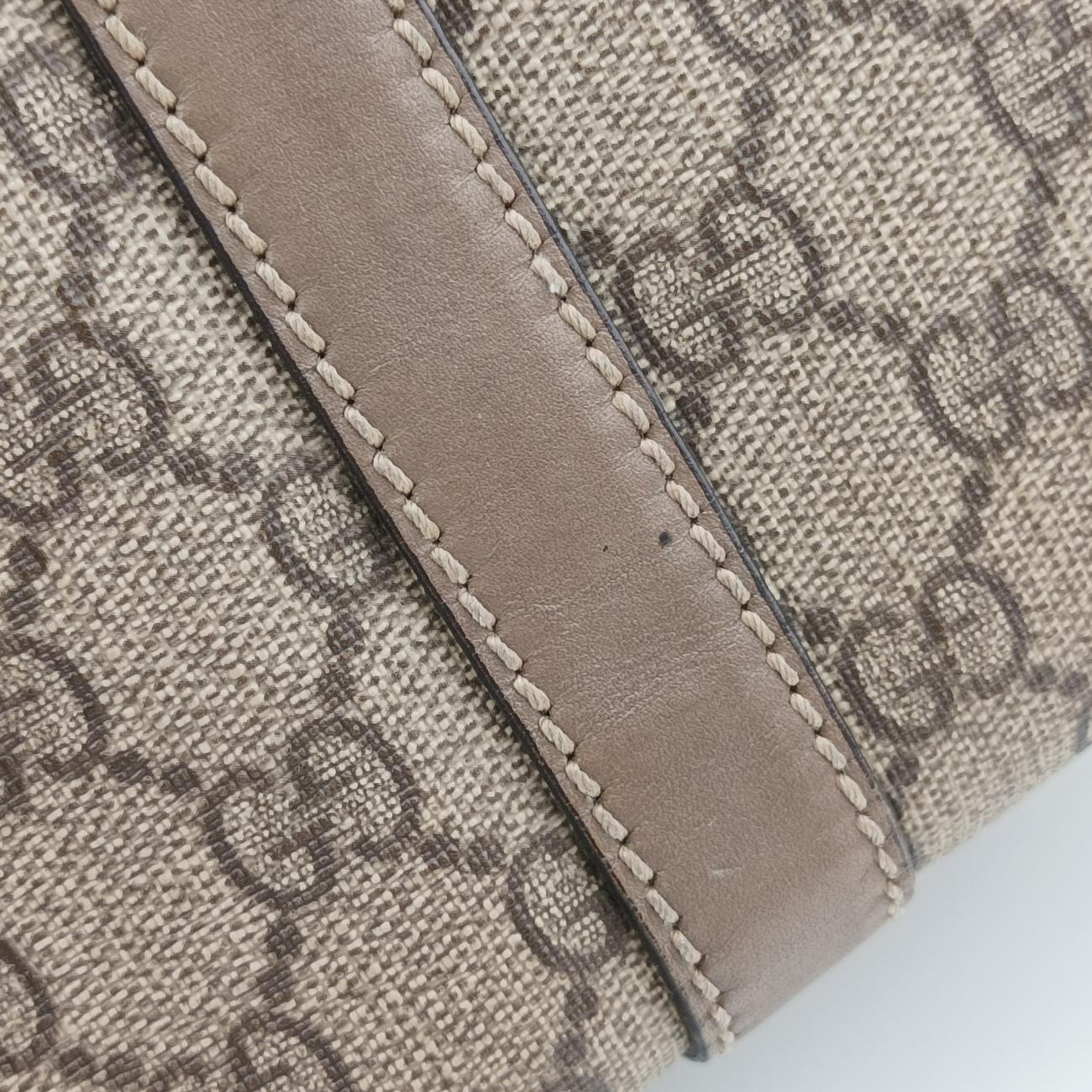 Pre-owned Gucci GG plus Spring Joy GG Supreme Brown PVC coated canvas 193603 handbag | stylenewstar