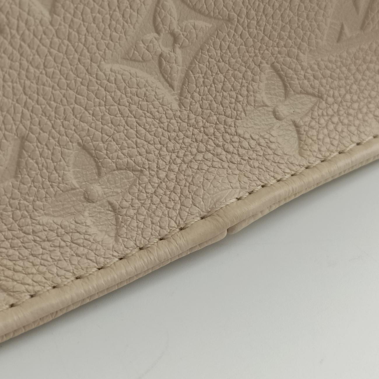 Pre-owned Louis Vuitton OntheGo GM Creme Monogram Empreinte M45081 shoulderbag | stylenewstar