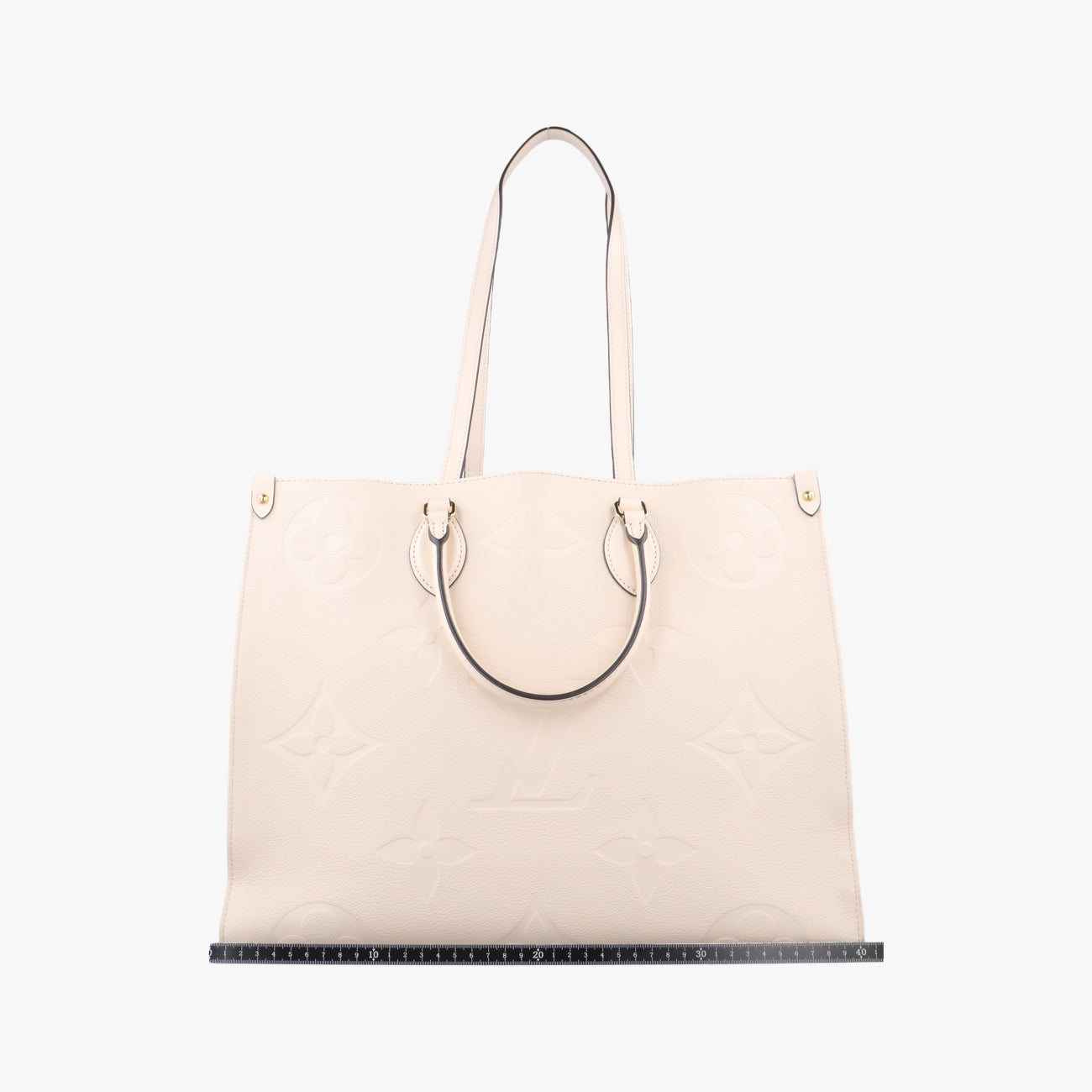 Pre-owned Louis Vuitton OntheGo GM Creme Monogram Empreinte M45081 shoulderbag | stylenewstar