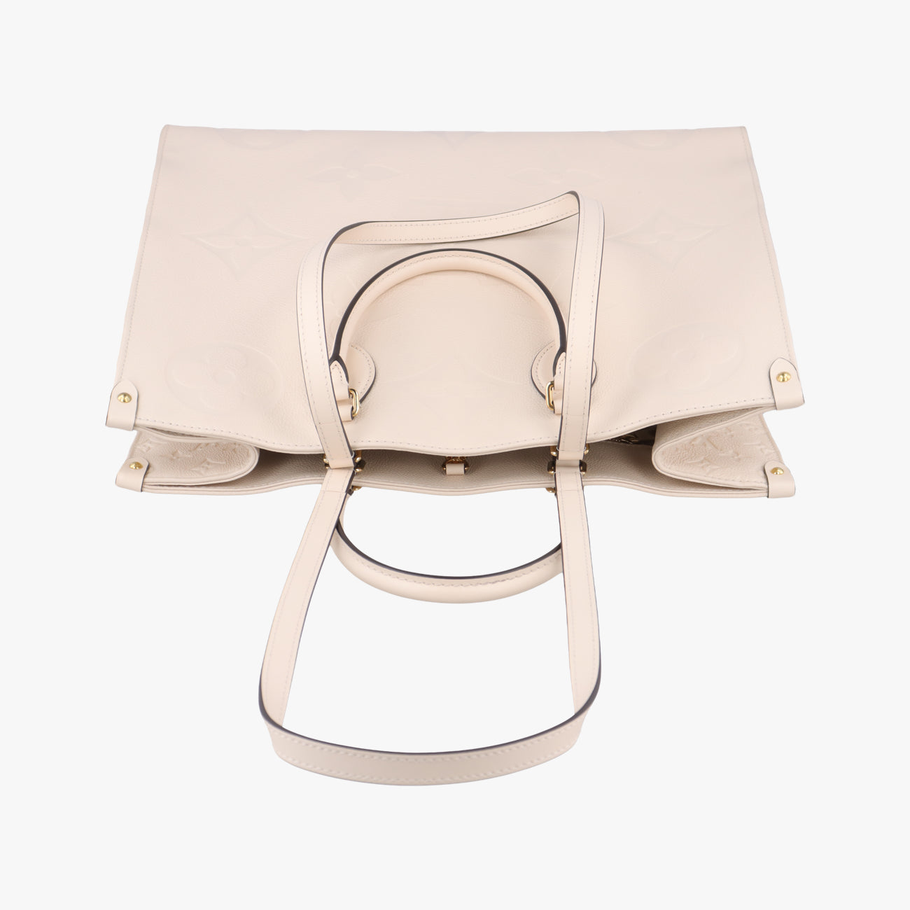 Pre-owned Louis Vuitton OntheGo GM Creme Monogram Empreinte M45081 shoulderbag | stylenewstar