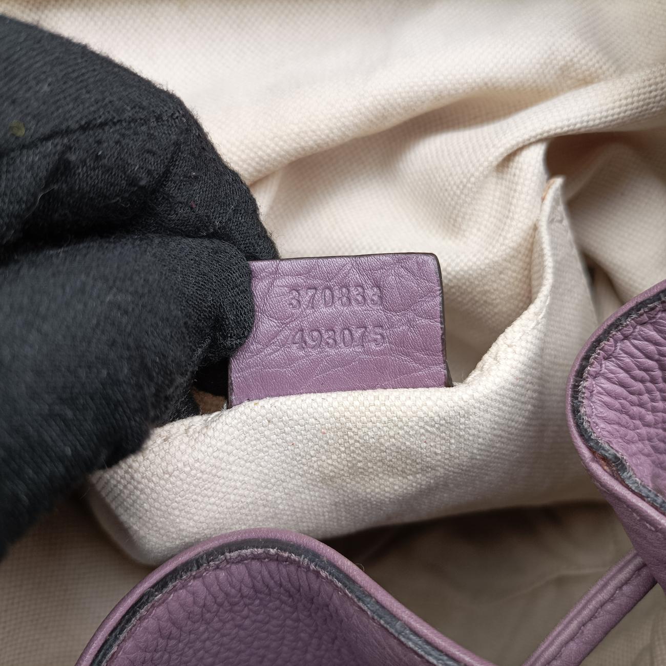 Secondhand Gucci Bamboo fringe tassel Purple Leather 370833 backpack/rucksack | stylenewstar