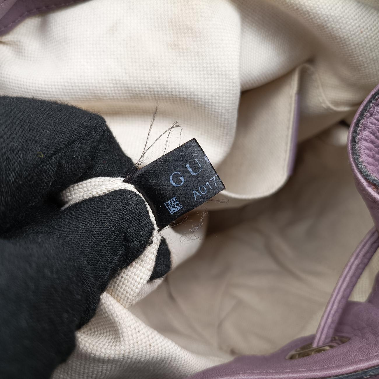 Secondhand Gucci Bamboo fringe tassel Purple Leather 370833 backpack/rucksack | stylenewstar