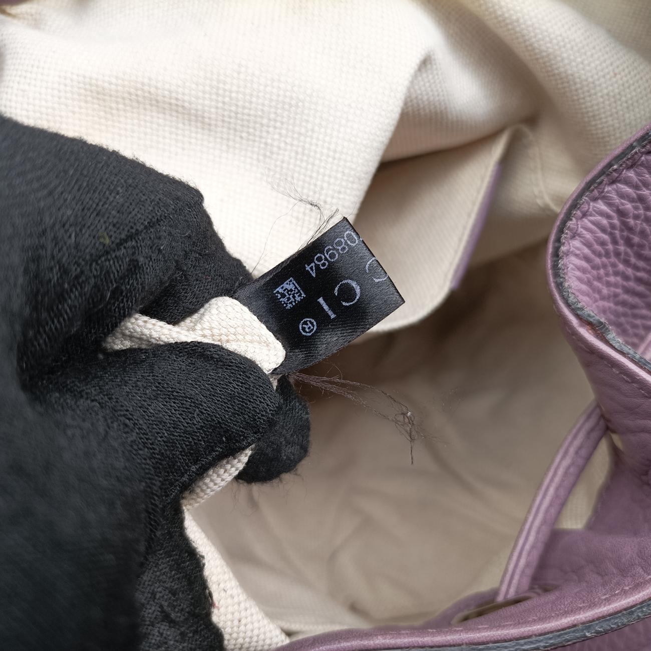 Secondhand Gucci Bamboo fringe tassel Purple Leather 370833 backpack/rucksack | stylenewstar