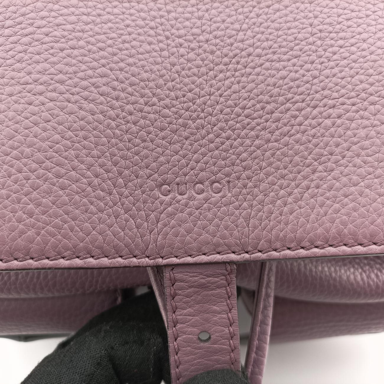 Secondhand Gucci Bamboo fringe tassel Purple Leather 370833 backpack/rucksack | stylenewstar