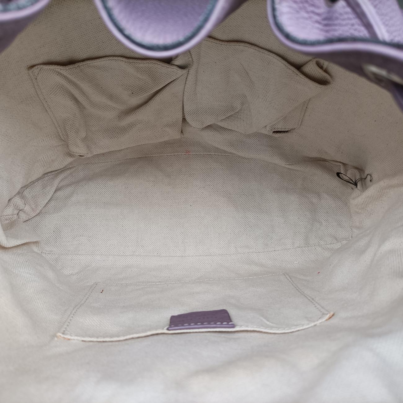 Secondhand Gucci Bamboo fringe tassel Purple Leather 370833 backpack/rucksack | stylenewstar