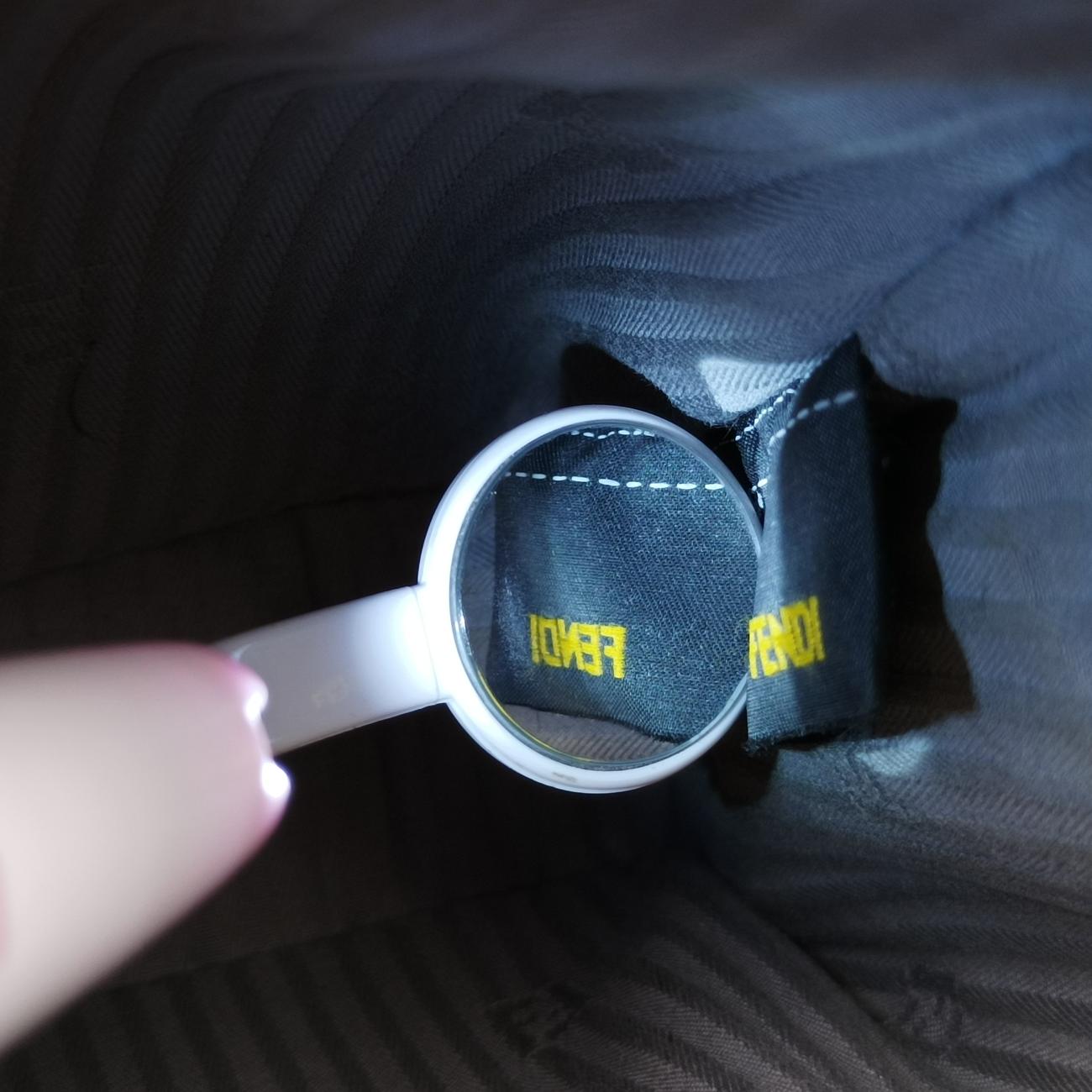 Pre-owned Fendi Petite 2 JOURS Grey Leather 8BH253 handbag | stylenewstar