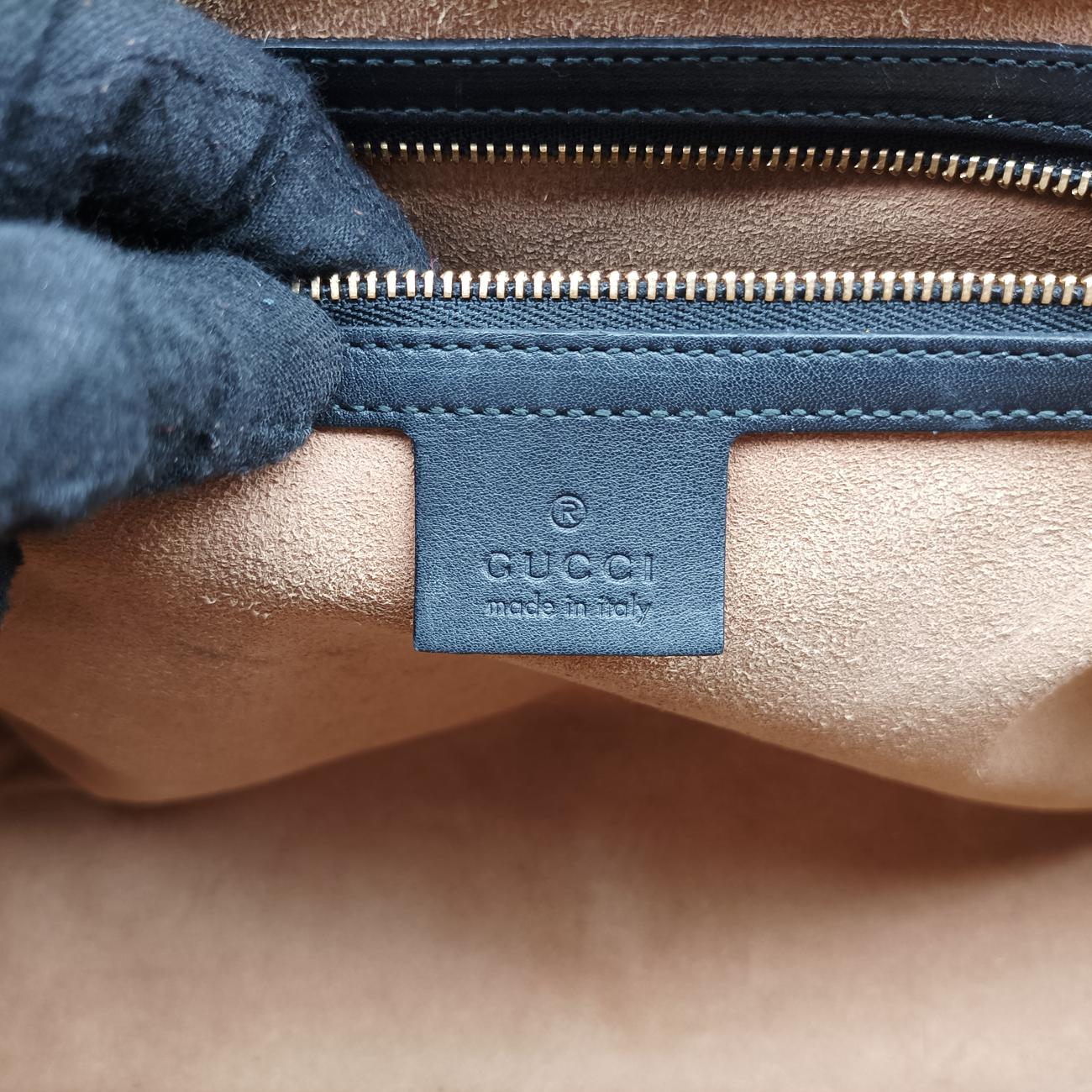 Pre-owned Gucci Padlock Beige×black PVC coated canvas×Leather 432674 shoulderbag | stylenewstar