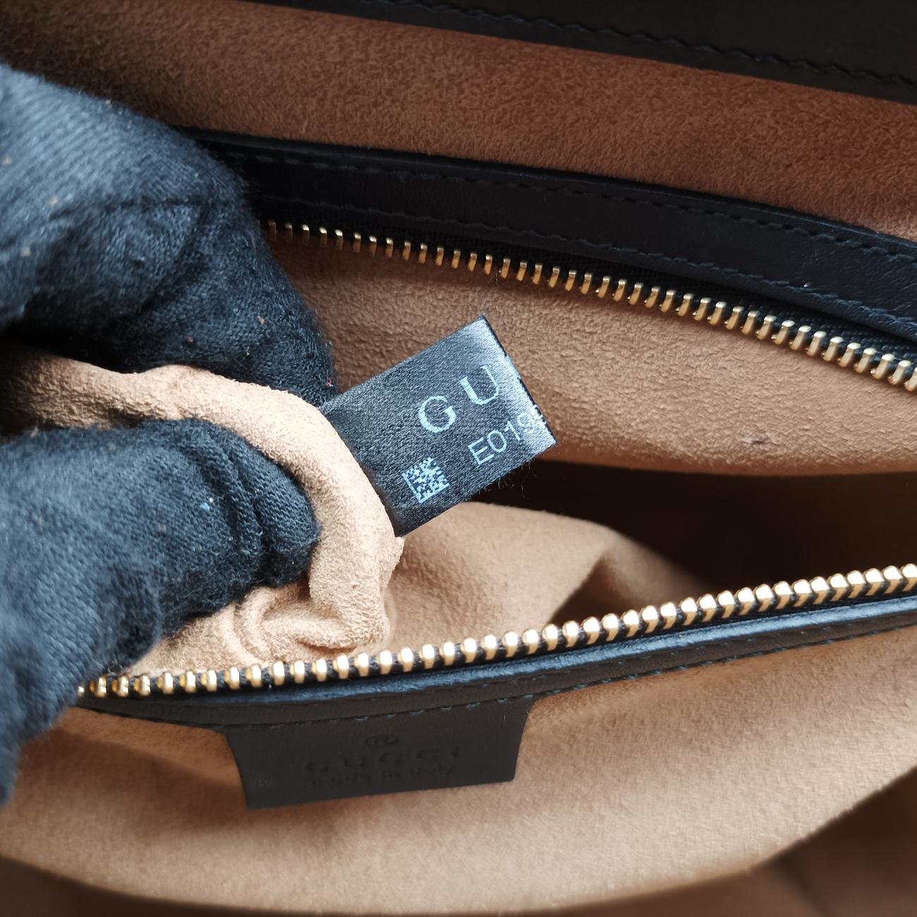 Pre-owned Gucci Padlock Beige×black PVC coated canvas×Leather 432674 shoulderbag | stylenewstar