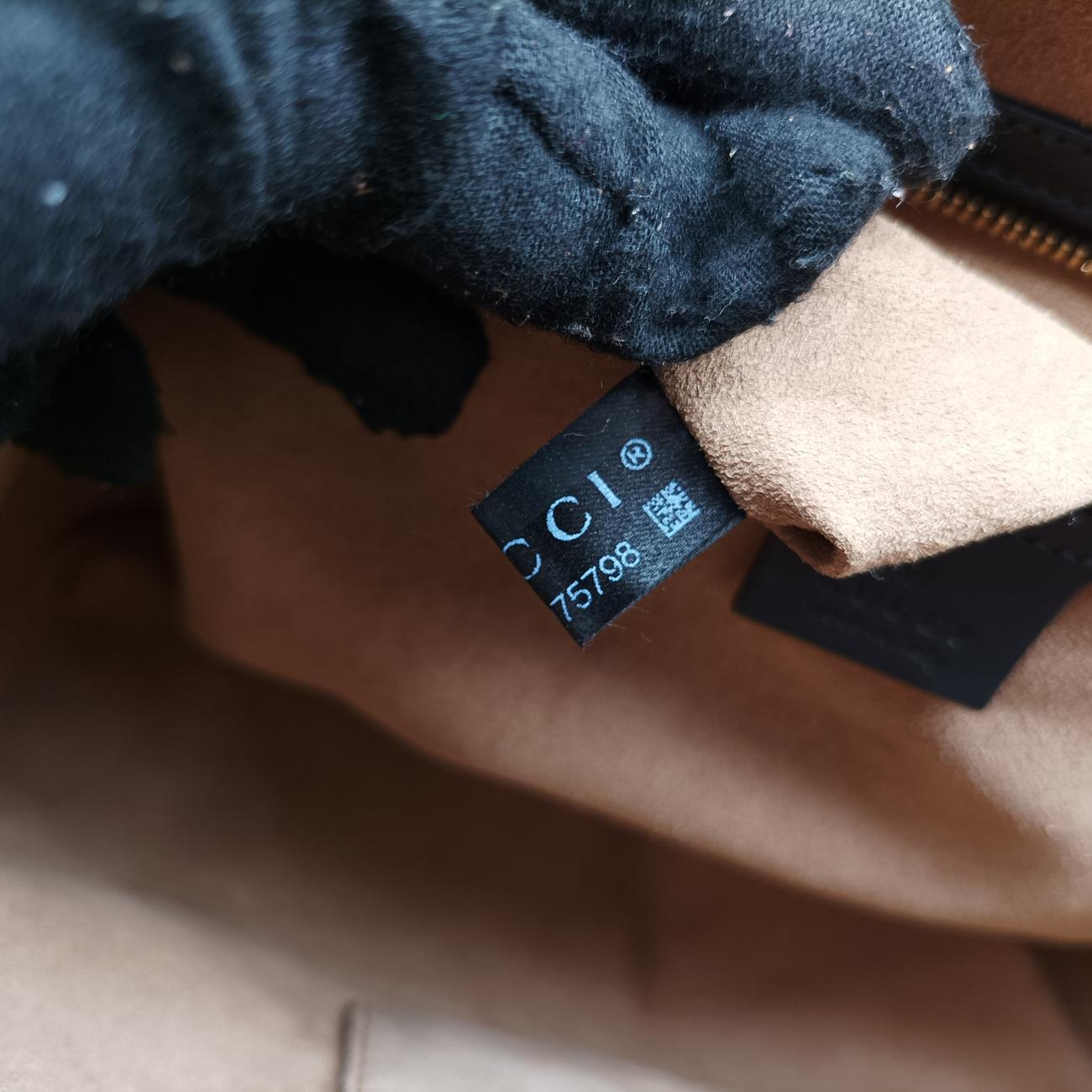 Pre-owned Gucci Padlock Beige×black PVC coated canvas×Leather 432674 shoulderbag | stylenewstar