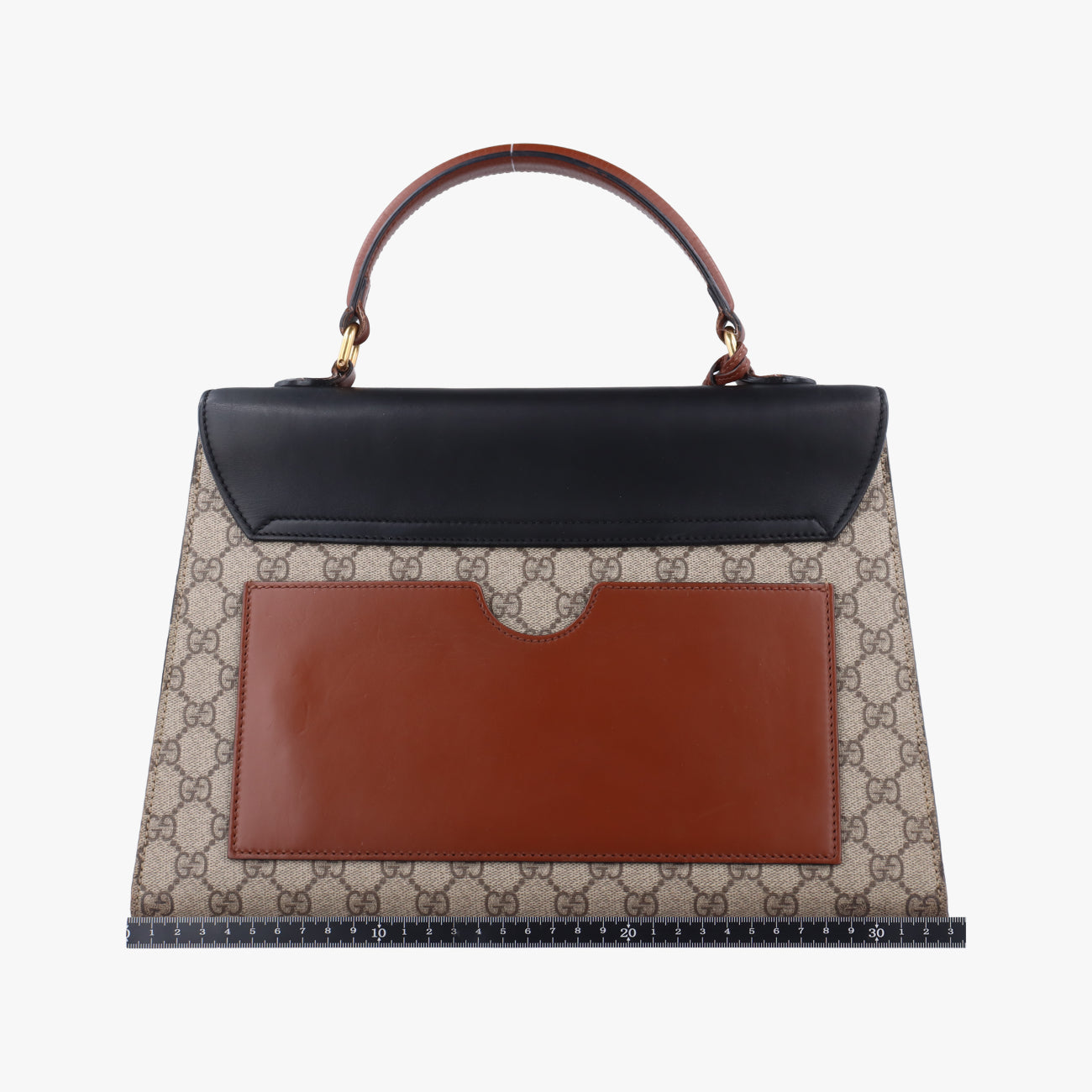 Pre-owned Gucci Padlock Beige×black PVC coated canvas×Leather 432674 shoulderbag | stylenewstar