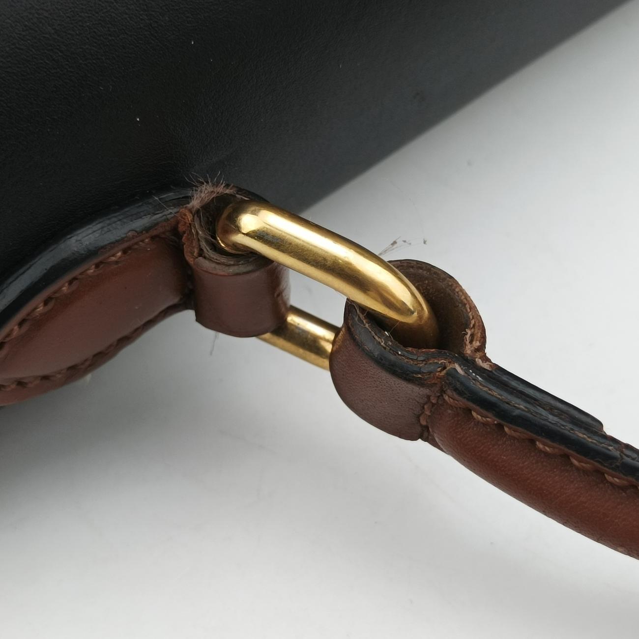 Pre-owned Gucci Padlock Beige×black PVC coated canvas×Leather 432674 shoulderbag | stylenewstar