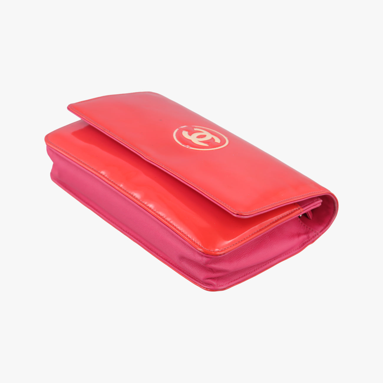 Pre-owned Chanel cocomark CLASSIC Red Patent A69088 shoulderbag | stylenewstar