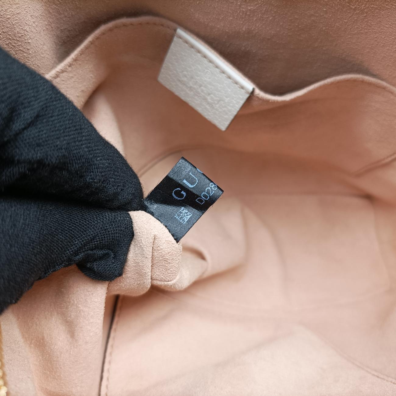 Pre-owned Gucci Ophidia White×Navy×Red Leather 499621 shoulderbag | stylenewstar