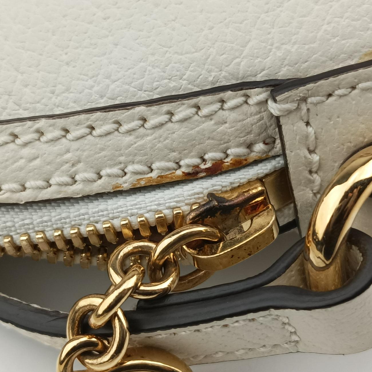 Pre-owned Gucci Ophidia White×Navy×Red Leather 499621 shoulderbag | stylenewstar