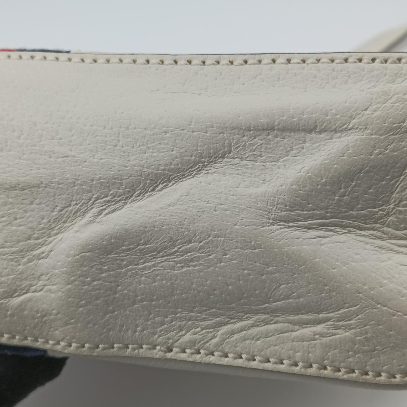 Pre-owned Gucci Ophidia White×Navy×Red Leather 499621 shoulderbag | stylenewstar