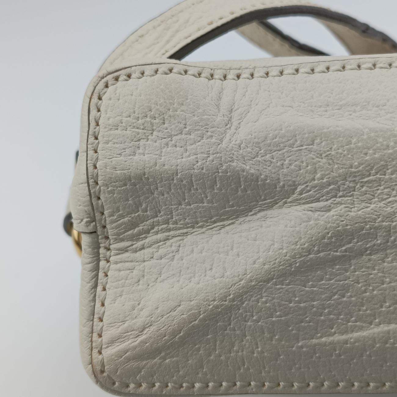 Pre-owned Gucci Ophidia White×Navy×Red Leather 499621 shoulderbag | stylenewstar