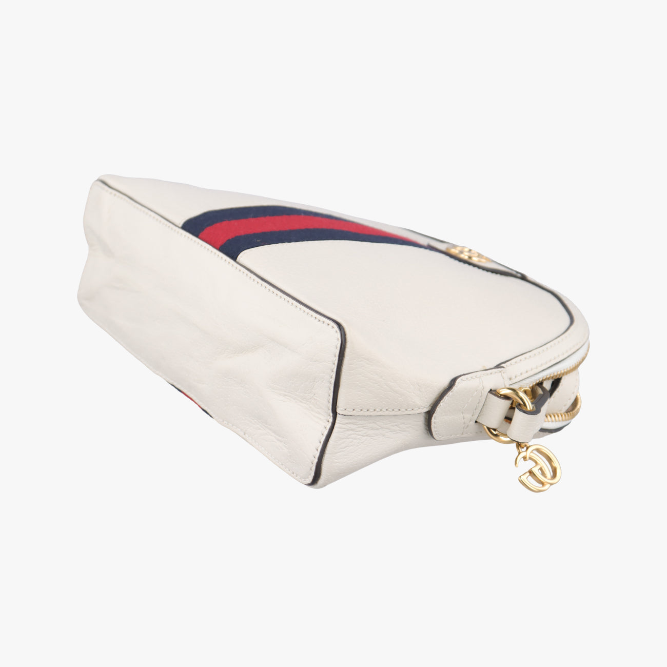 Pre-owned Gucci Ophidia White×Navy×Red Leather 499621 shoulderbag | stylenewstar