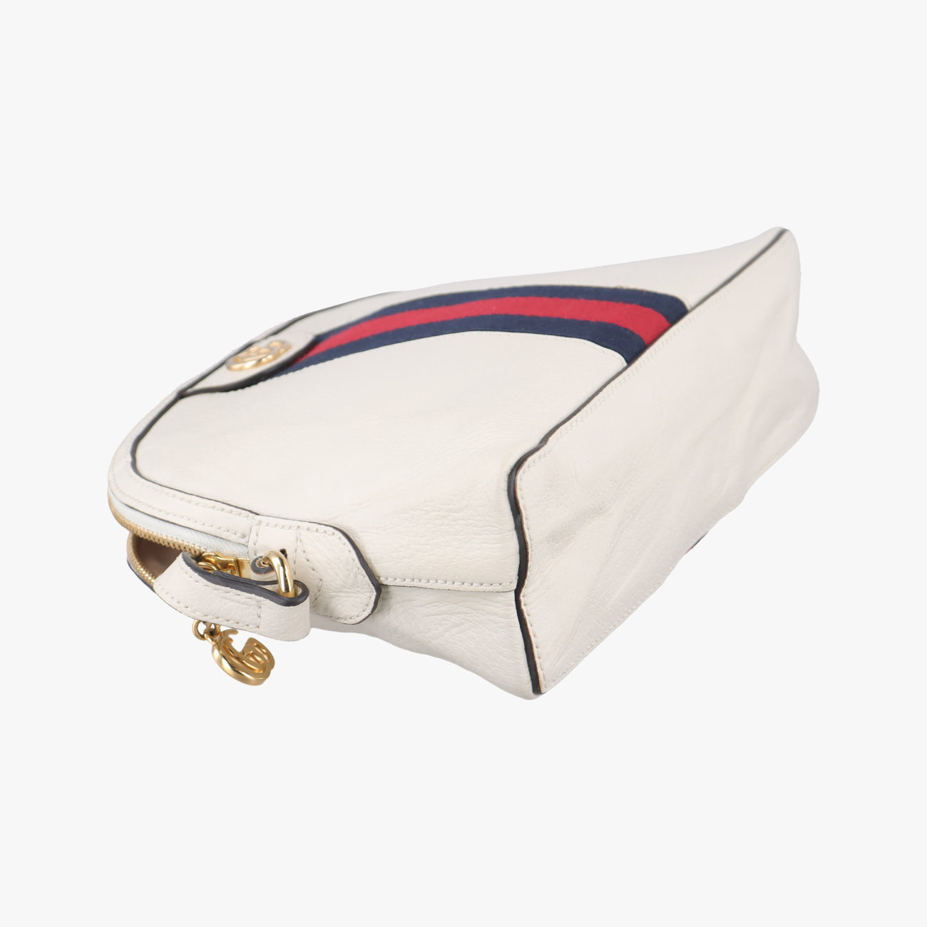 Pre-owned Gucci Ophidia White×Navy×Red Leather 499621 shoulderbag | stylenewstar