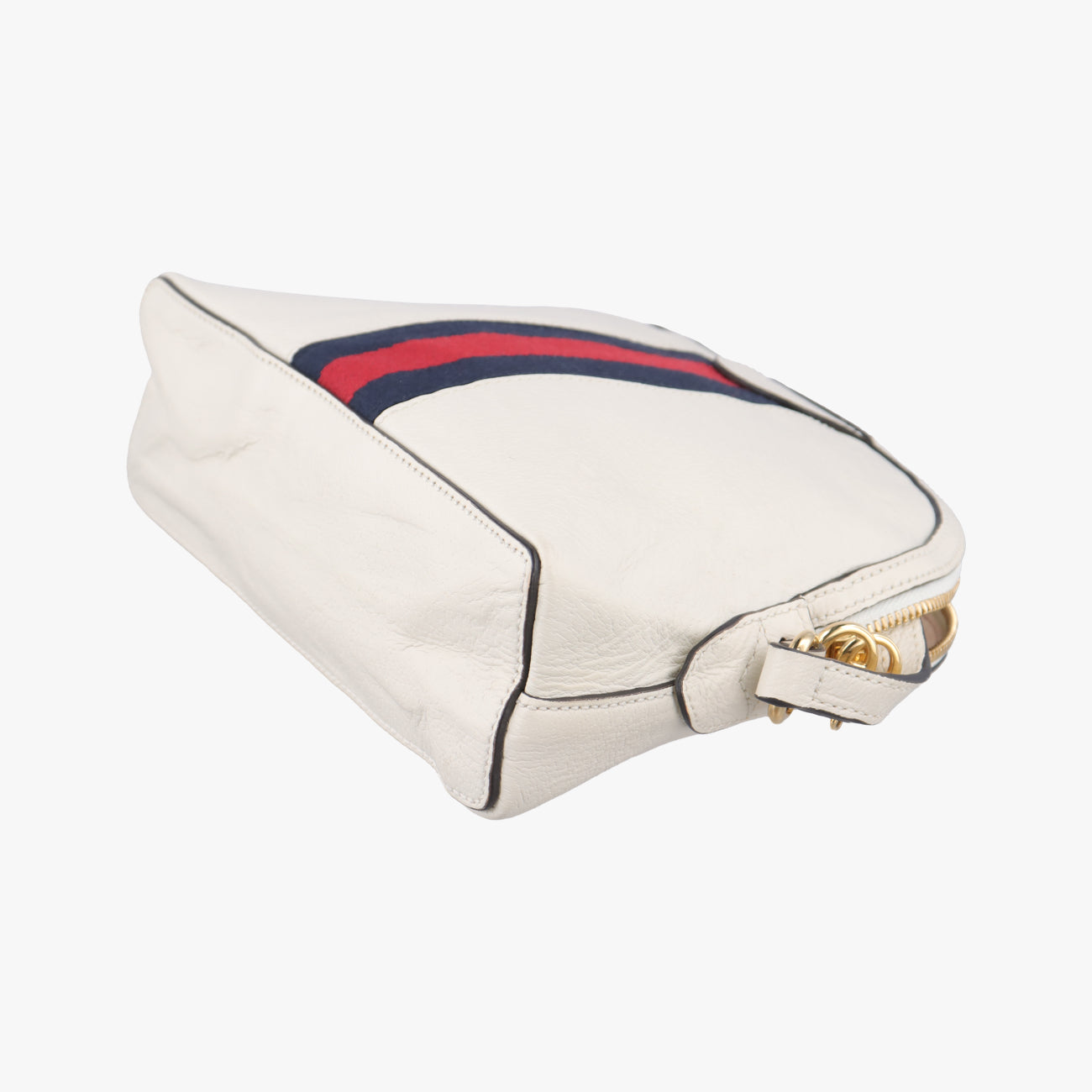 Pre-owned Gucci Ophidia White×Navy×Red Leather 499621 shoulderbag | stylenewstar