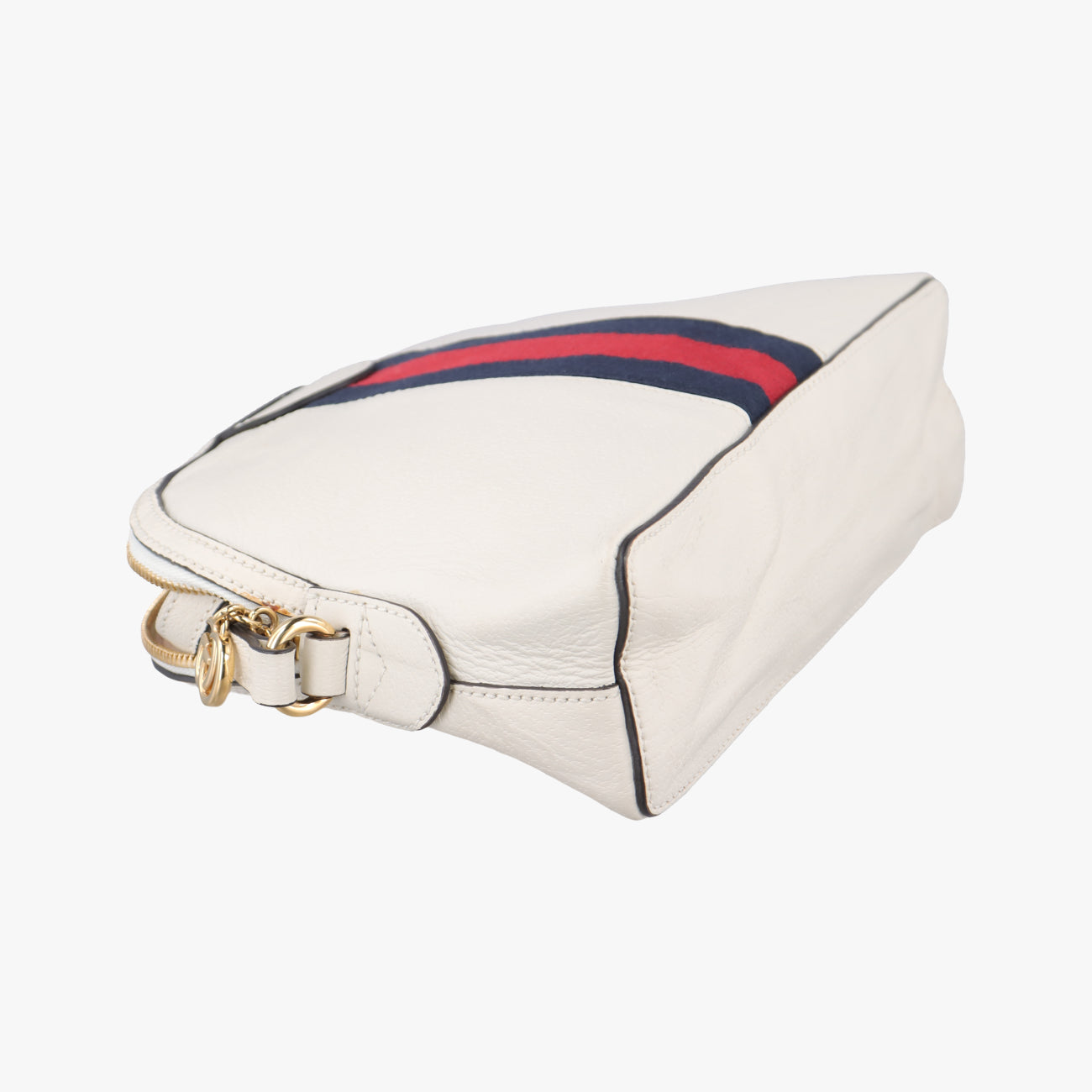 Pre-owned Gucci Ophidia White×Navy×Red Leather 499621 shoulderbag | stylenewstar