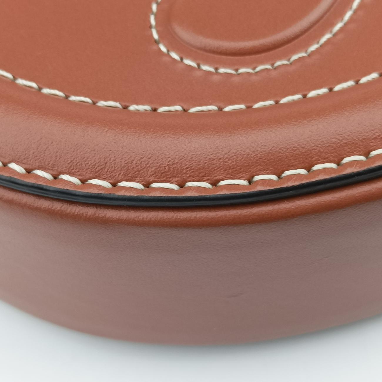 Vintage Celine Oval Purse Cuir Triomphe Brown Leather  shoulderbag | stylenewstar