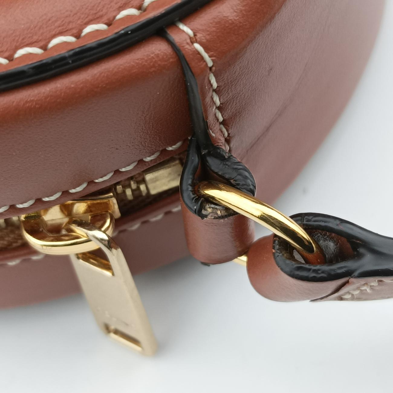 Vintage Celine Oval Purse Cuir Triomphe Brown Leather  shoulderbag | stylenewstar