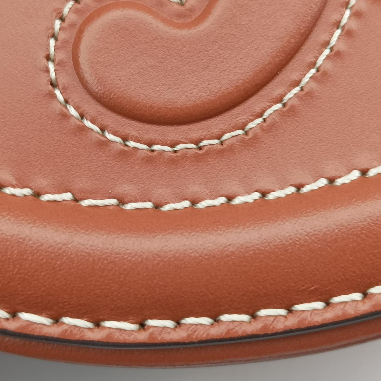 Vintage Celine Oval Purse Cuir Triomphe Brown Leather  shoulderbag | stylenewstar