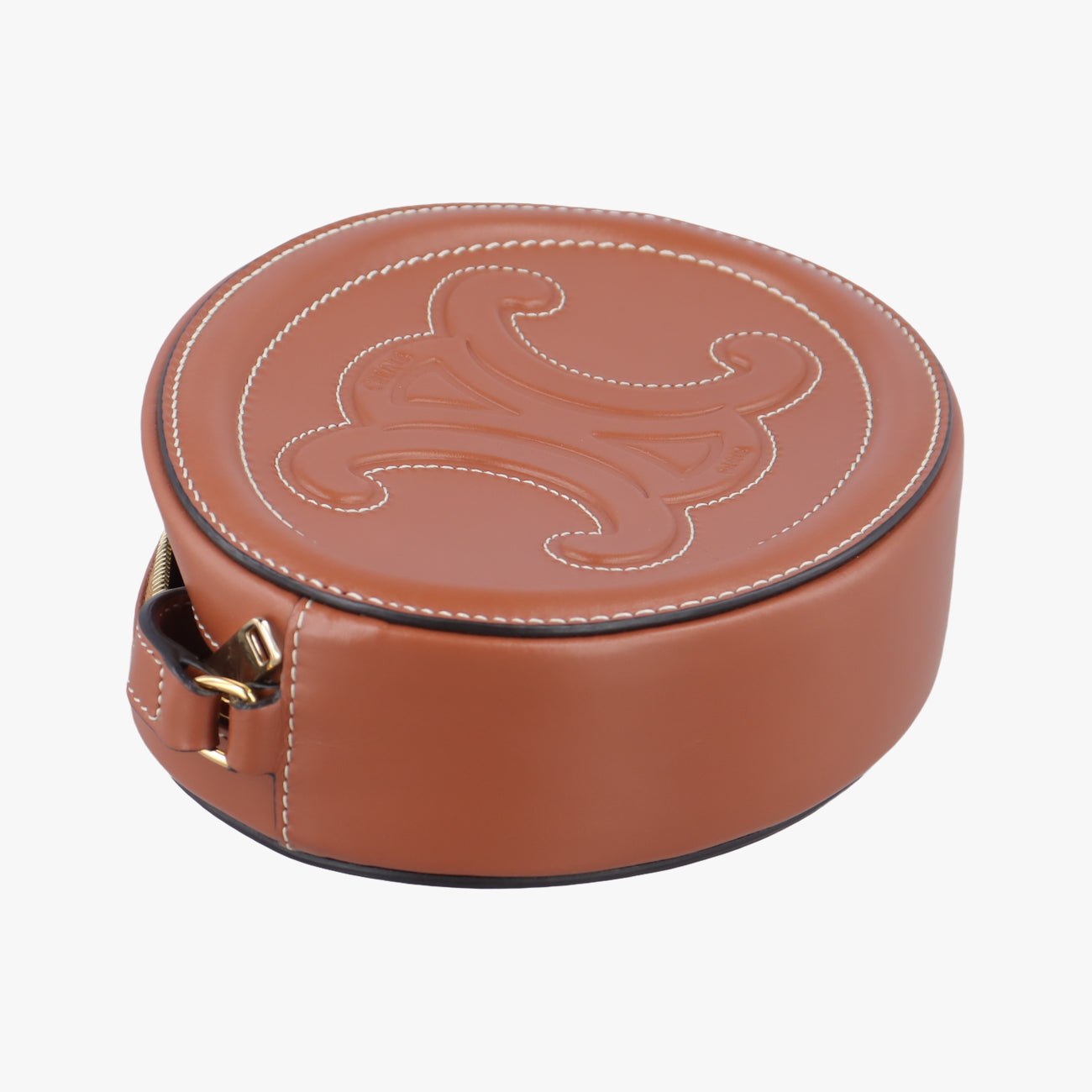 Vintage Celine Oval Purse Cuir Triomphe Brown Leather  shoulderbag | stylenewstar