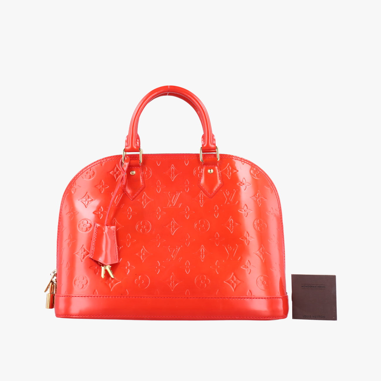 Pre-owned Louis Vuitton Alma PM pomme d'amour Vernis M90096 handbag | stylenewstar