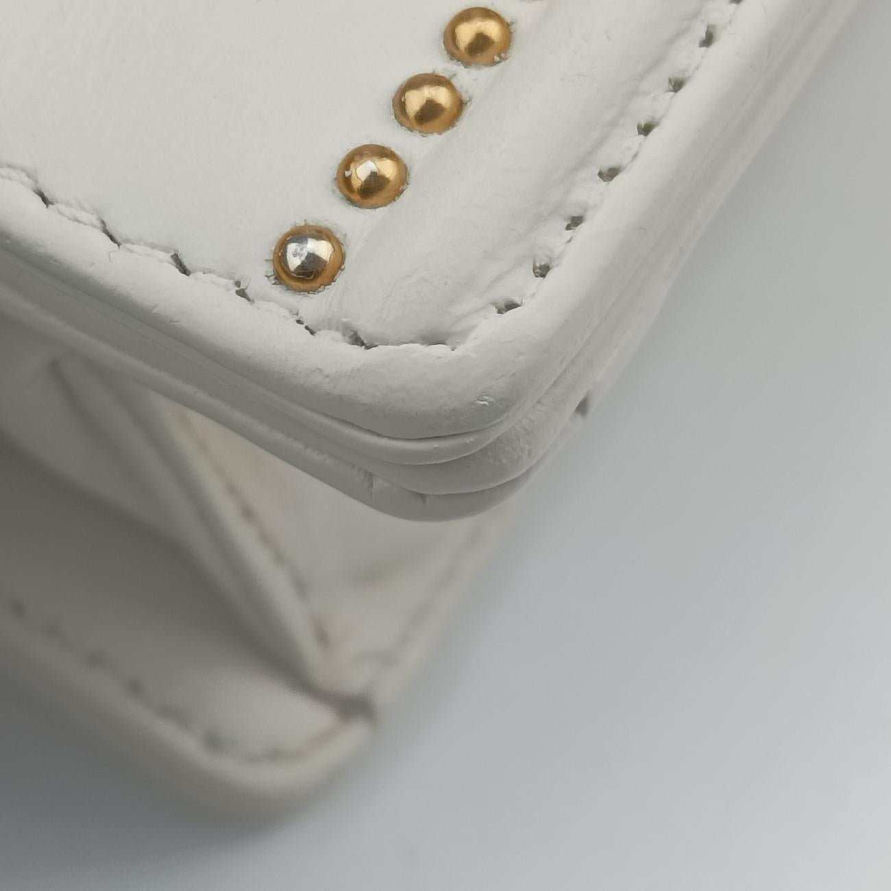 Pre-owned Christian Dior Diorama White Leather  shoulderbag | stylenewstar