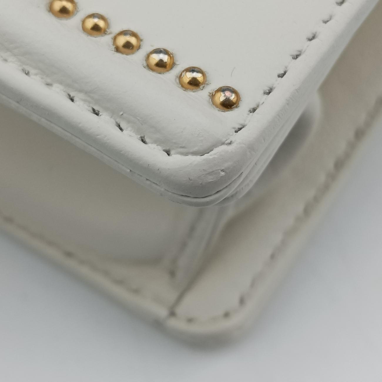 Pre-owned Christian Dior Diorama White Leather  shoulderbag | stylenewstar