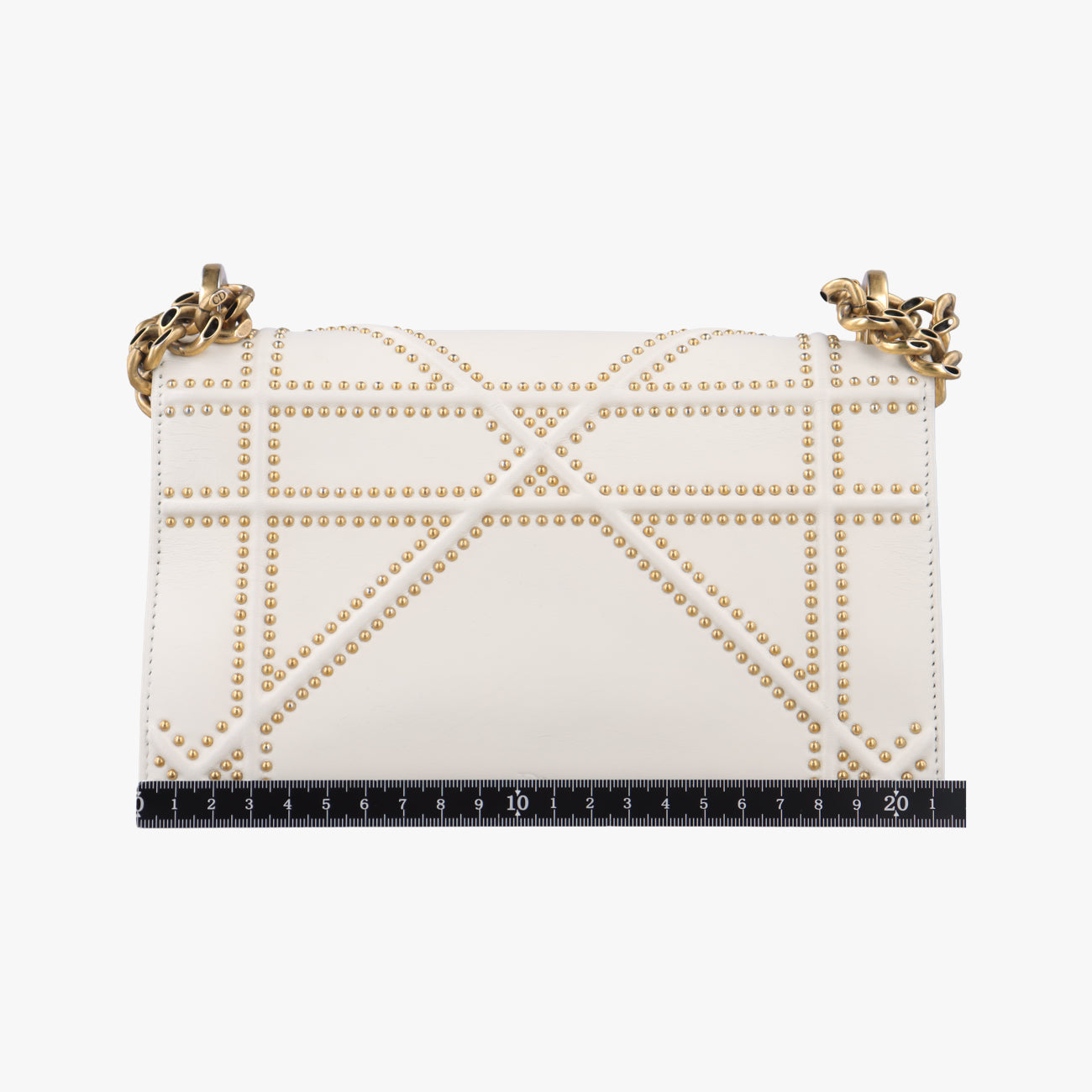 Pre-owned Christian Dior Diorama White Leather  shoulderbag | stylenewstar