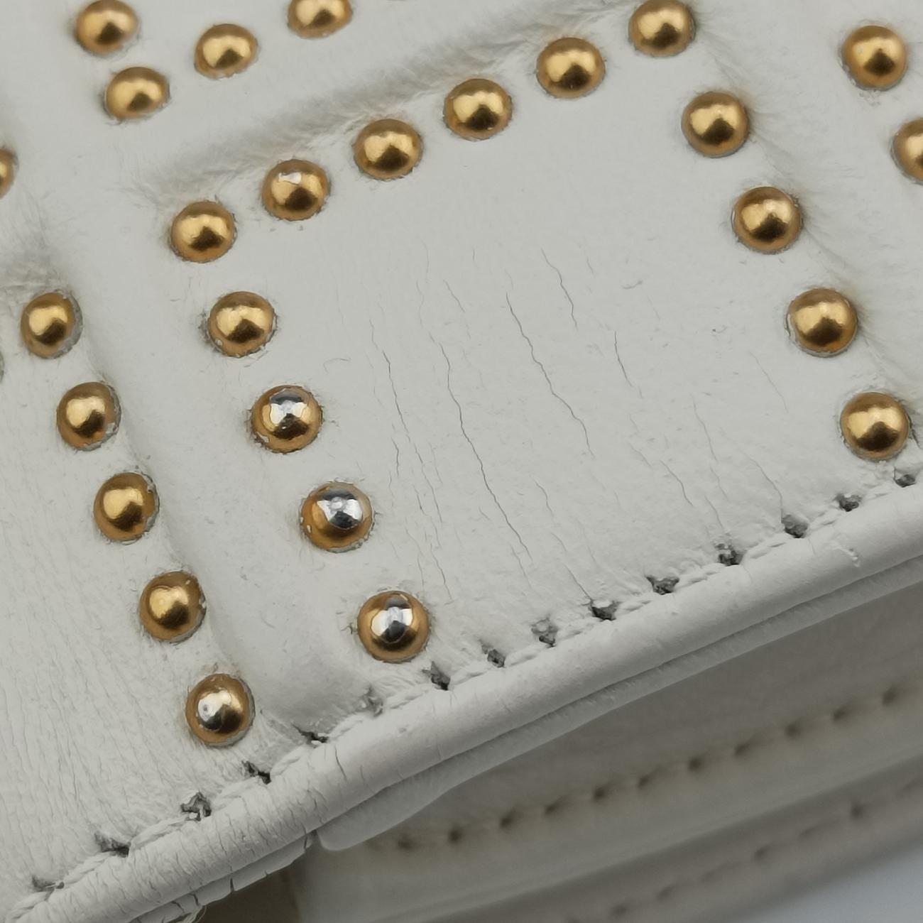 Pre-owned Christian Dior Diorama White Leather  shoulderbag | stylenewstar