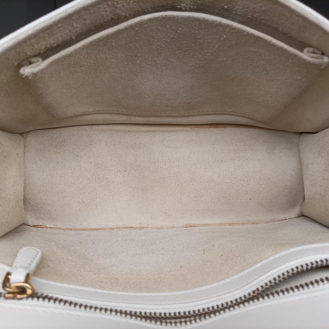 Pre-owned Christian Dior Diorama White Leather  shoulderbag | stylenewstar