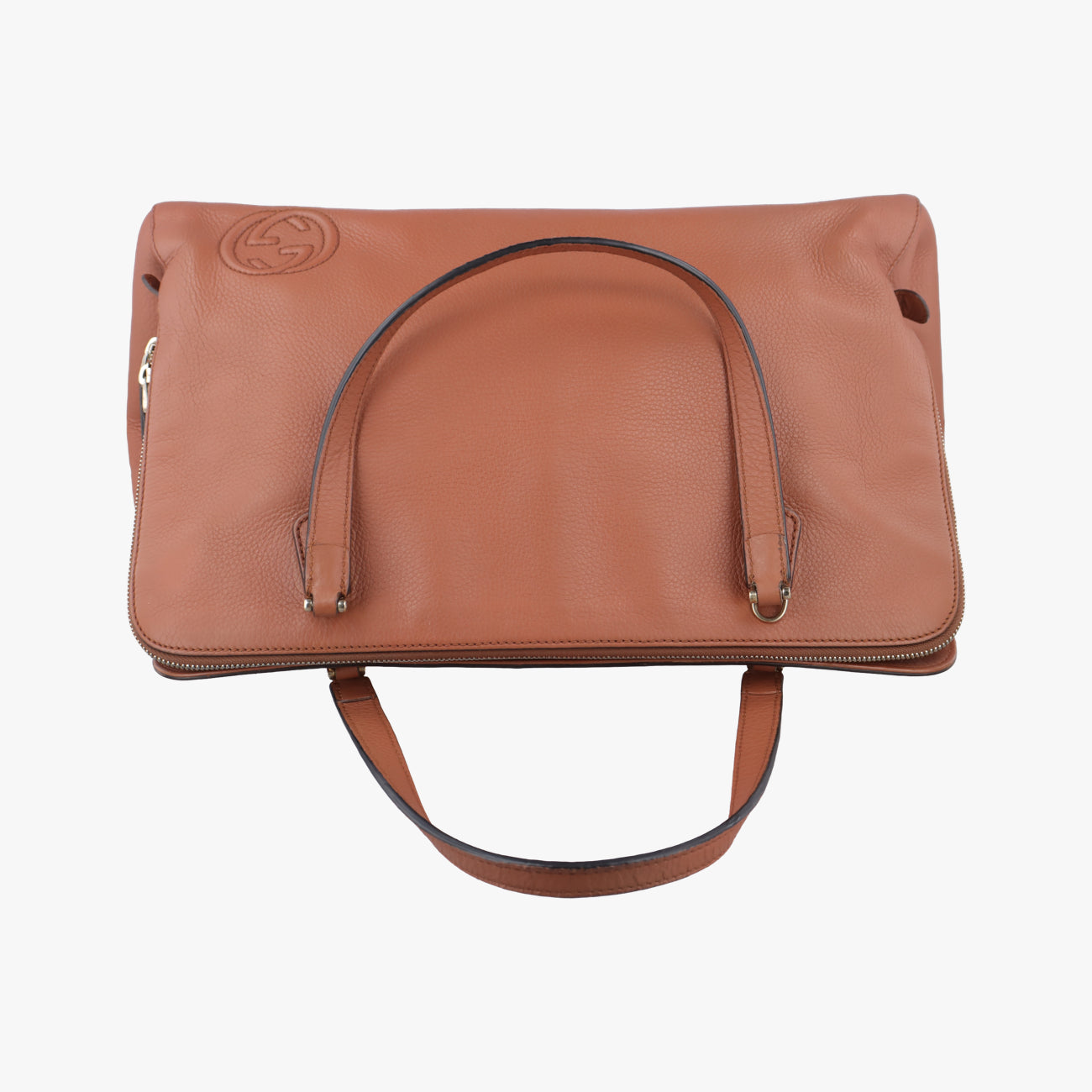 Vintage Gucci Soho GG logo Brown Leather 338970 shoulderbag | stylenewstar