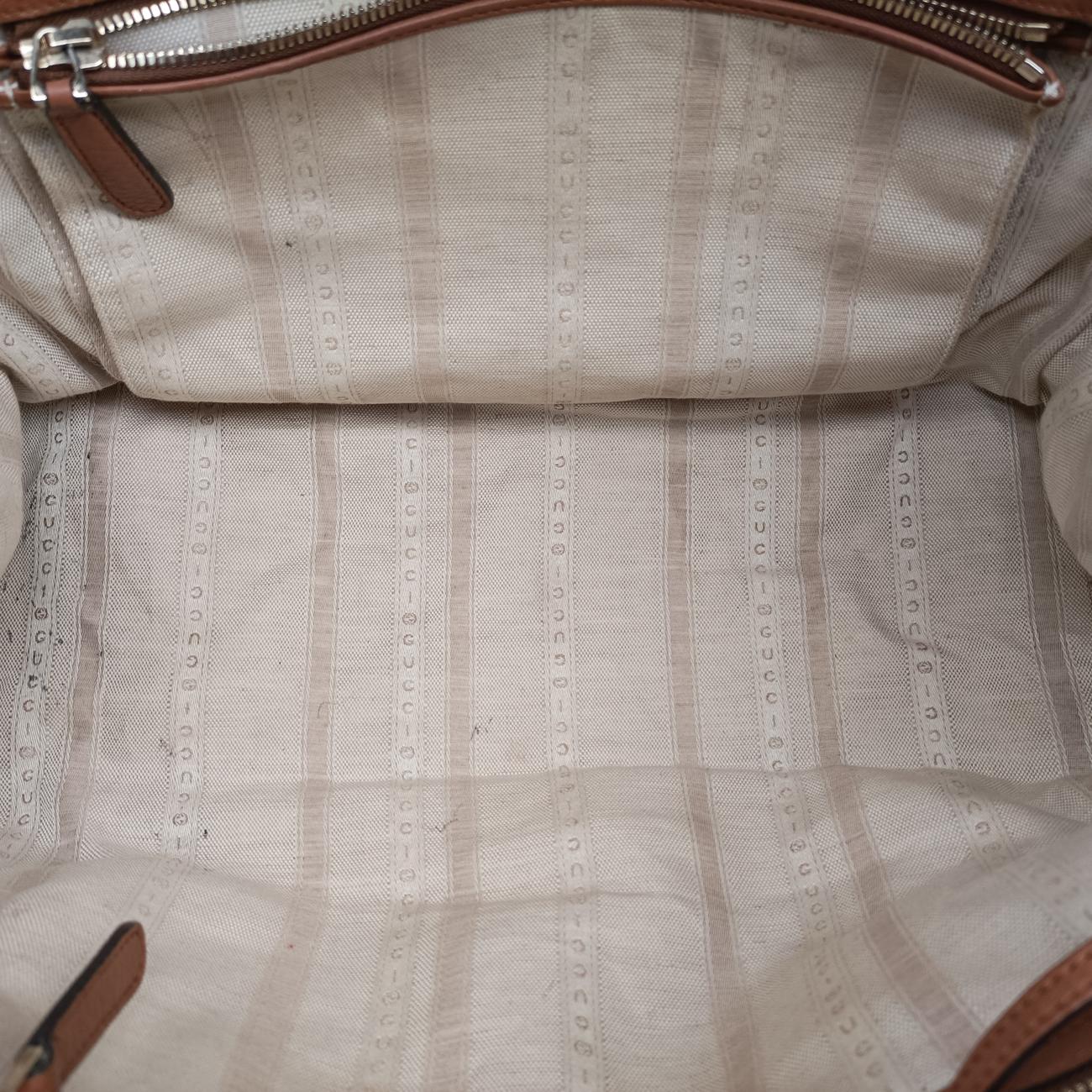 Vintage Gucci Soho GG logo Brown Leather 338970 shoulderbag | stylenewstar