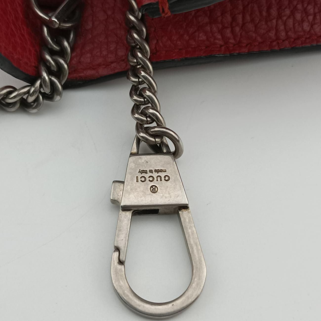 Pre-owned Gucci Dionysus Red Leather 476432 shoulderbag | stylenewstar