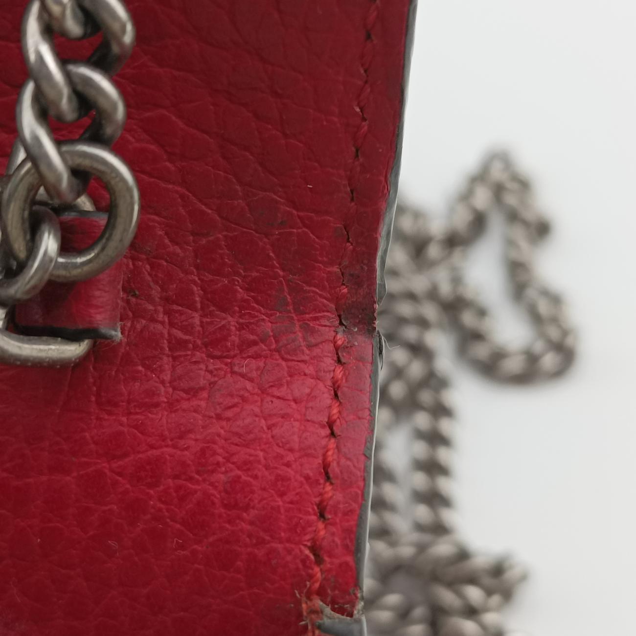 Pre-owned Gucci Dionysus Red Leather 476432 shoulderbag | stylenewstar