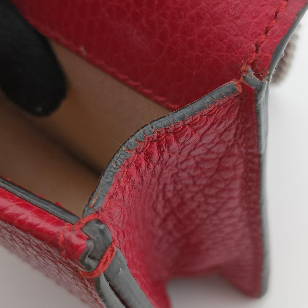 Pre-owned Gucci Dionysus Red Leather 476432 shoulderbag | stylenewstar