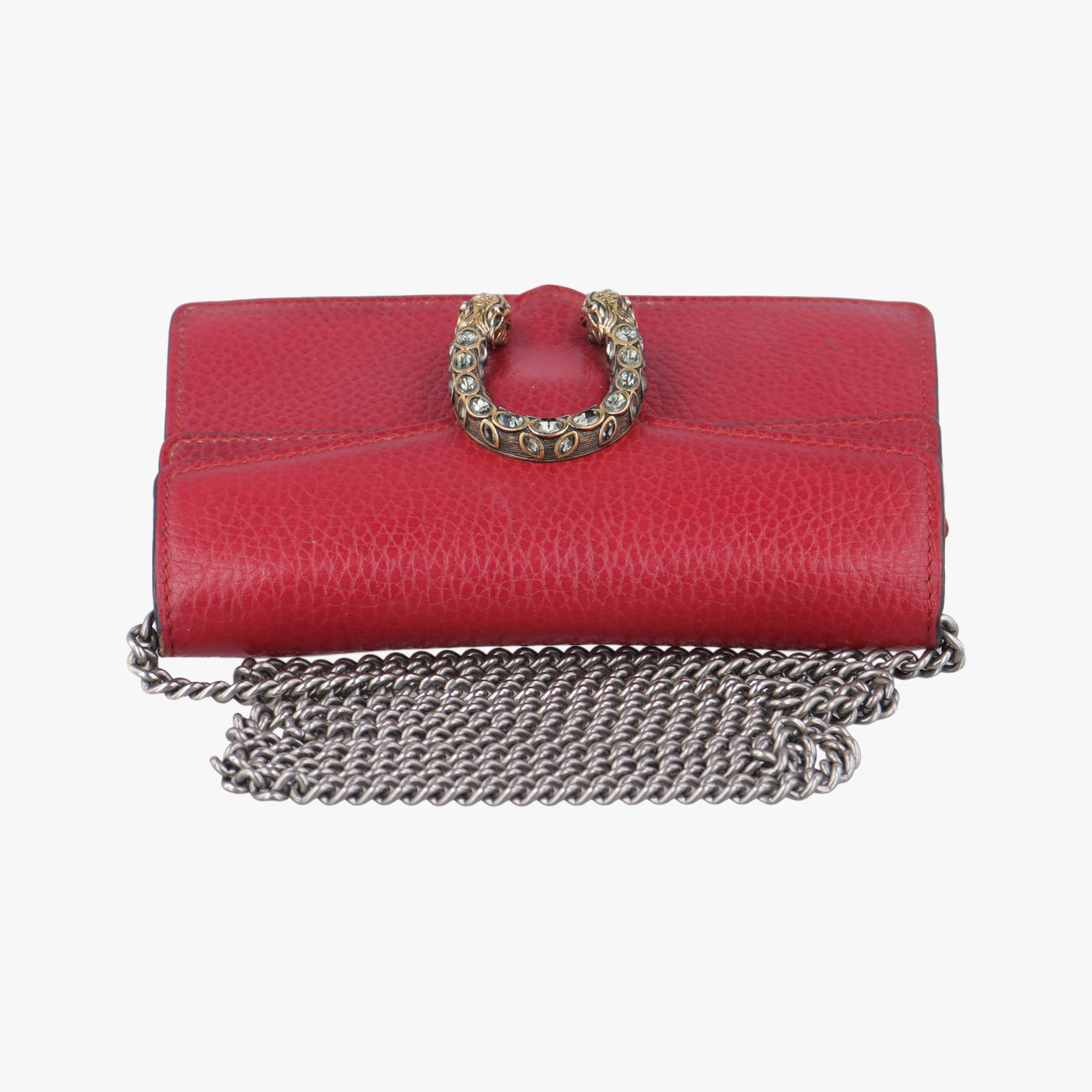 Pre-owned Gucci Dionysus Red Leather 476432 shoulderbag | stylenewstar