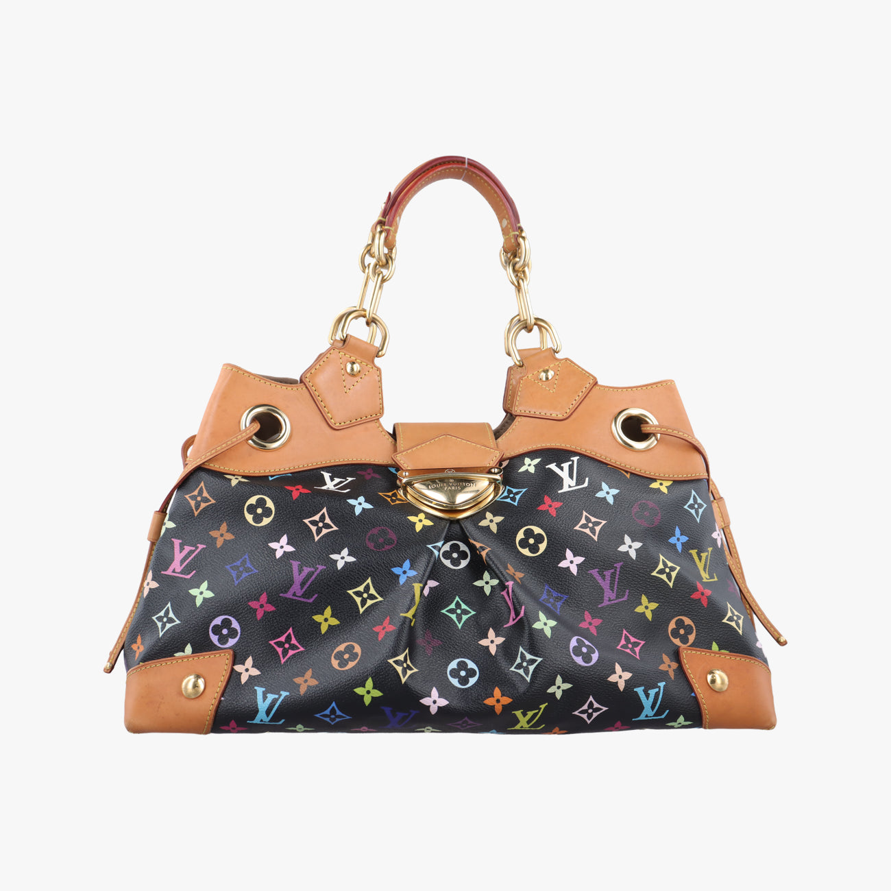 Pre-owned Louis Vuitton URSULA noir Monogram Multicolor M40124 shoulderbag | stylenewstar