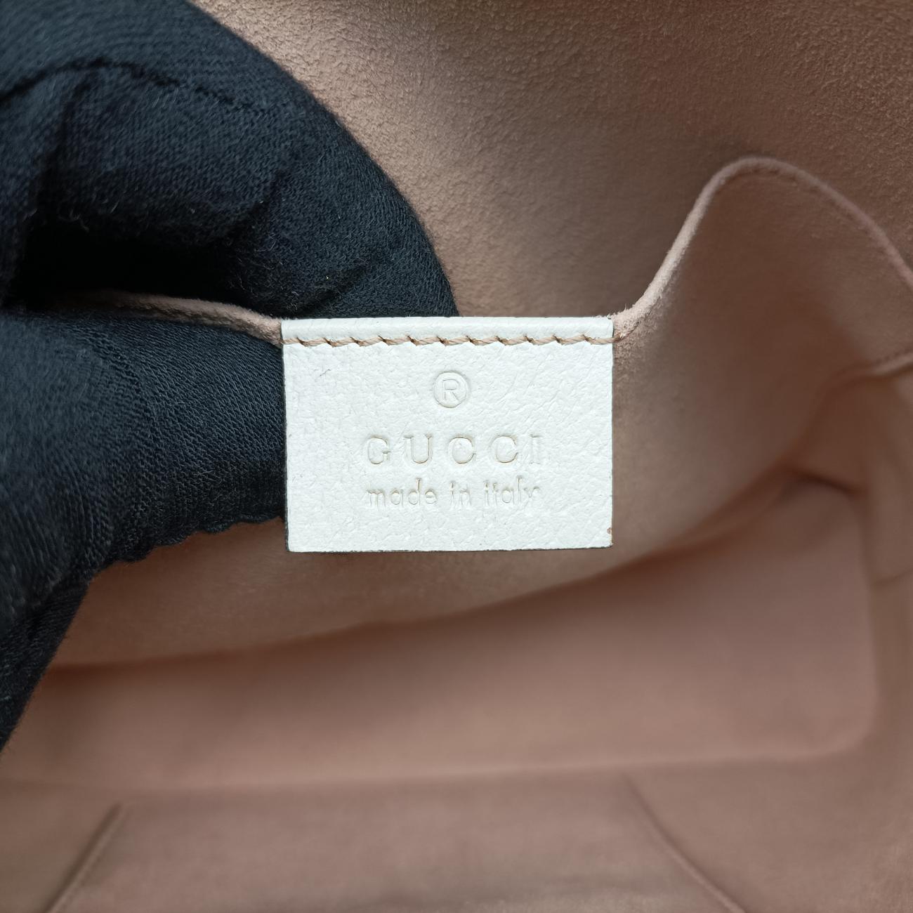 Secondhand Gucci Ophidia White×Navy×Red Leather 499621 shoulderbag | stylenewstar