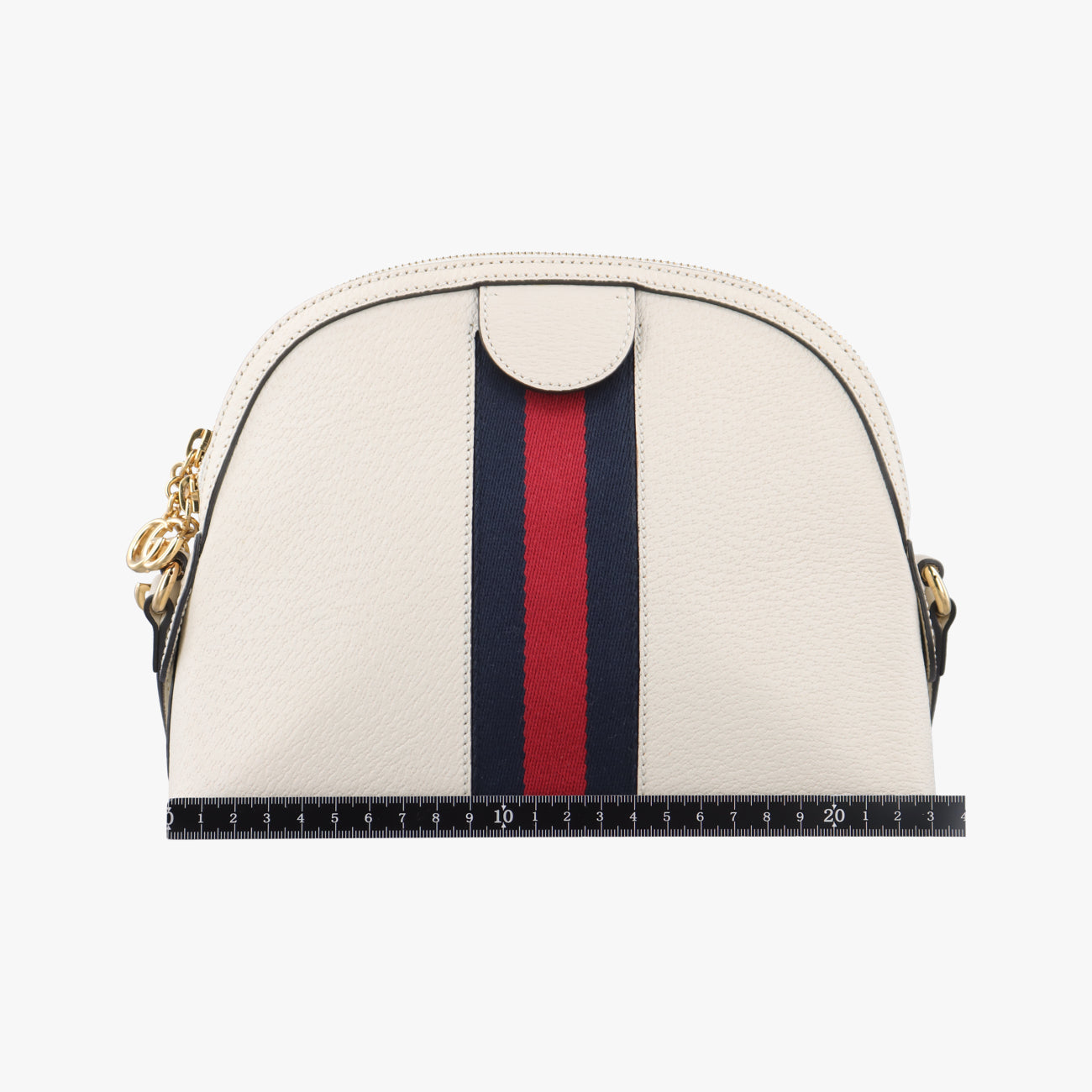 Secondhand Gucci Ophidia White×Navy×Red Leather 499621 shoulderbag | stylenewstar